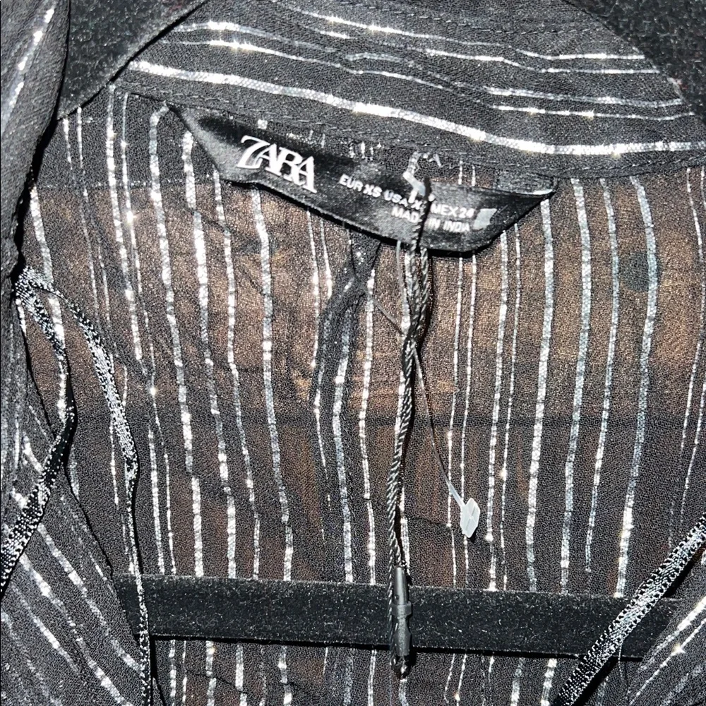 Zara Black and White Striped Top - Picture 4 of 8